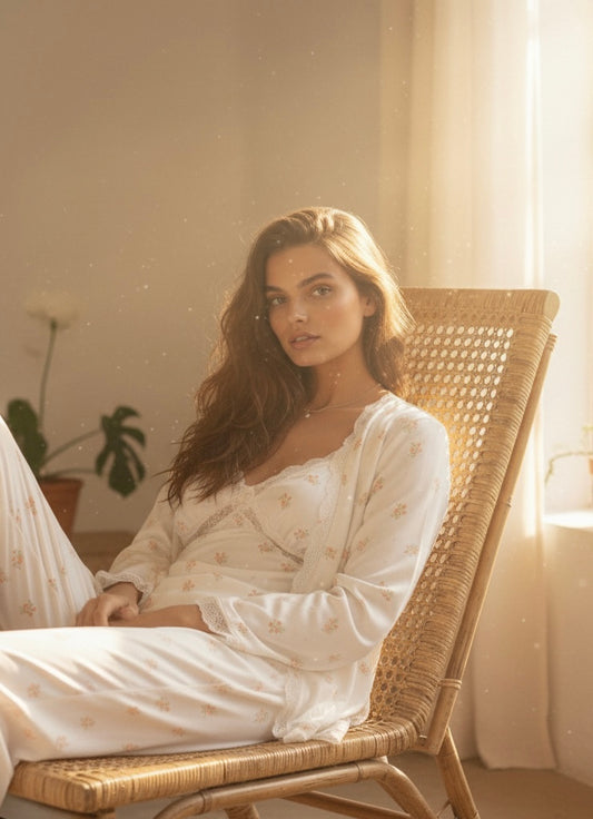 Mink Velvet & Sweet Print Cami, Pants & Cardigan