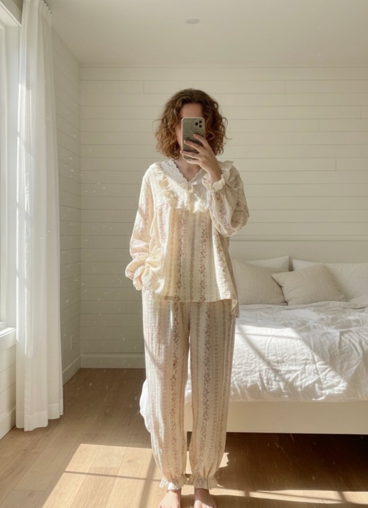 Vintage Floral Double Gauze Pajama Set