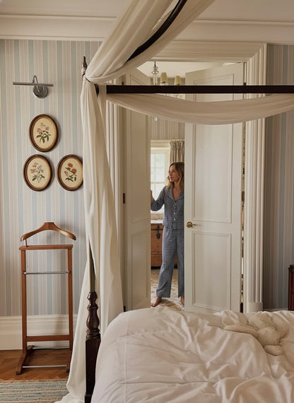 Sweet Checkered Cotton Pajama Set