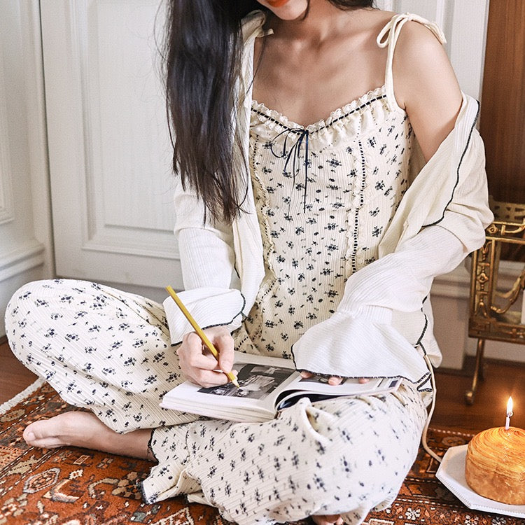 Blueberry Floral Loungewear Set