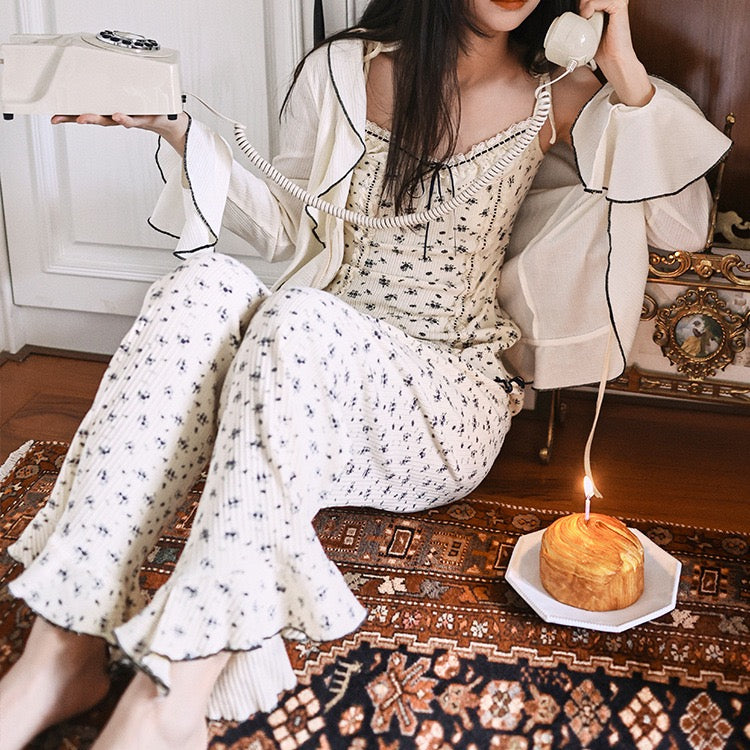 Blueberry Floral Loungewear Set