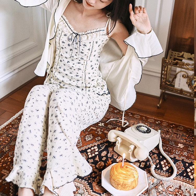 Blueberry Floral Loungewear Set