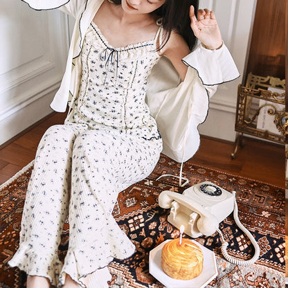 Blueberry Floral Loungewear Set