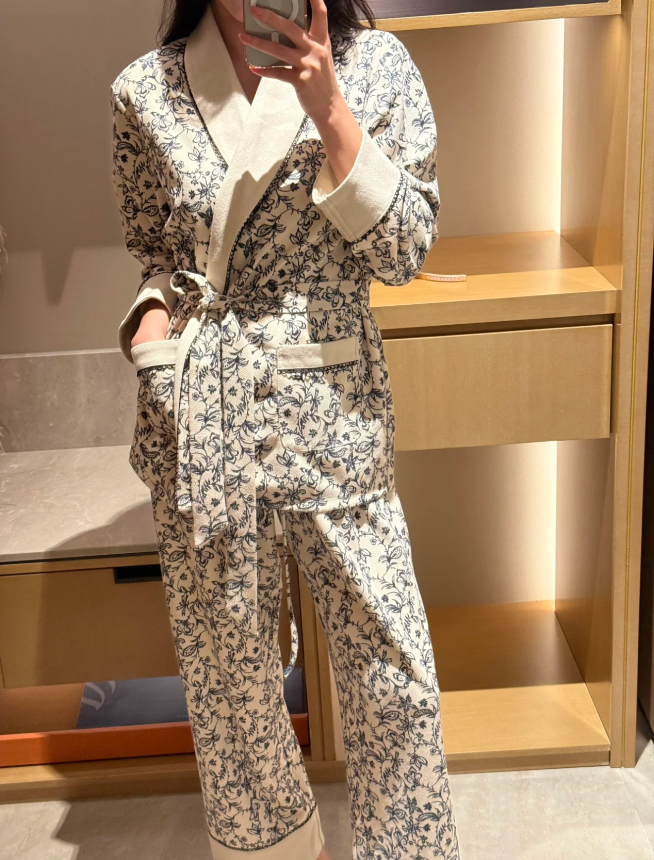 Cozy Soft Fleece Pajamas Set- Floral Loungewear