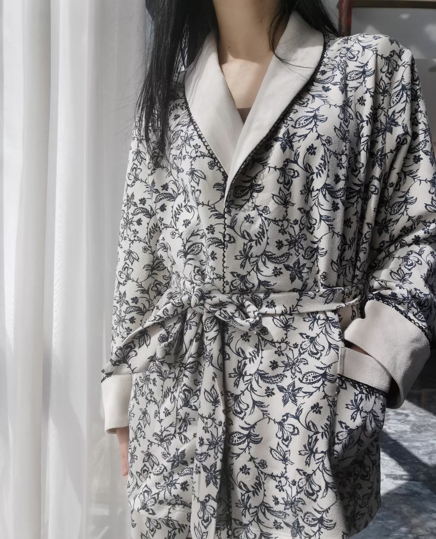 Cozy Soft Fleece Pajamas Set- Floral Loungewear