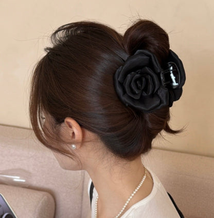 Rose Hair Clip - Beige