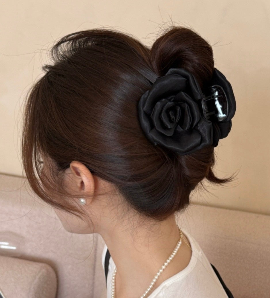 Rose Hair Clip - Beige