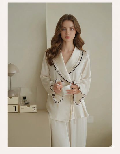 Luxury Ice Silk PJ Set - Black
