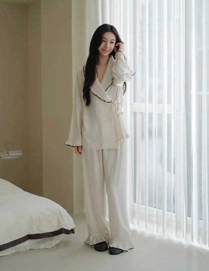 Luxury Ice Silk PJ Set - Black