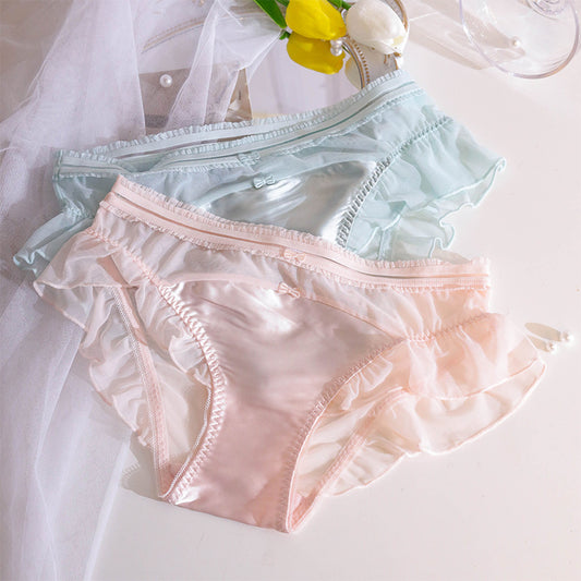Ethereal Mesh Ruffles Thong